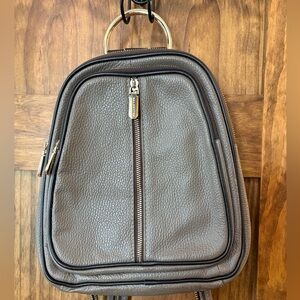 Taupe Valentina Leather sling